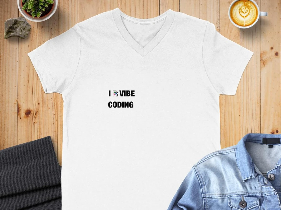 I Vibe Coding — Bella 3005 V-Neck T-Shirt
