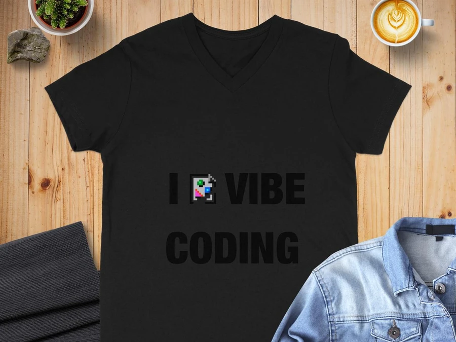 I Vibe Coding — Bella 3005 V-Neck T-Shirt