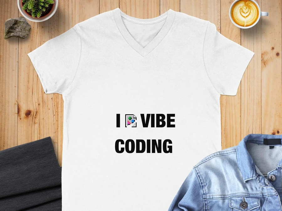 I Vibe Coding — Bella 3005 V-Neck T-Shirt