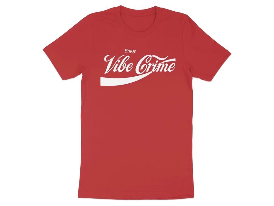 Enjoy Vibe Crime — White — Men’s & Women’s Crew Neck T-Shirt
